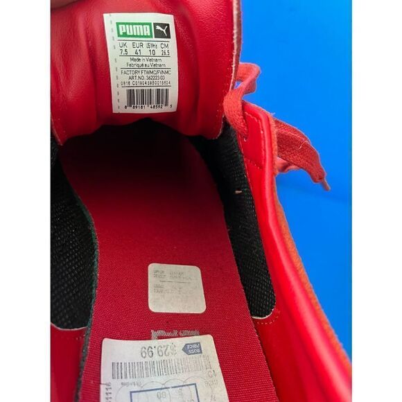 Puma Suede Platform Orange Leather Womens Lace Up Trainers 362223 03 - Picture 5 of 6